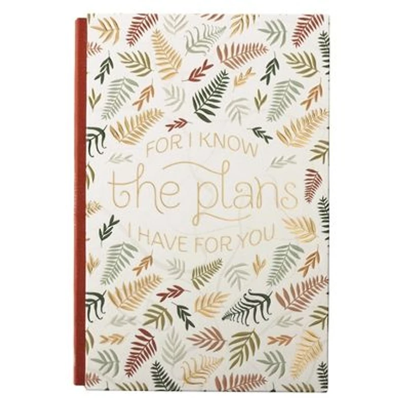 Large Hardcover Journal for I Know the Plans, Quarter Bound, Linen Spine