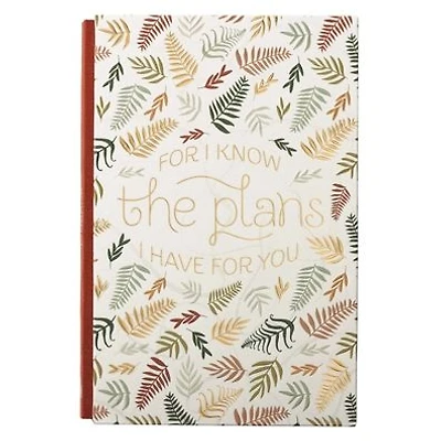 Large Hardcover Journal for I Know the Plans, Quarter Bound, Linen Spine