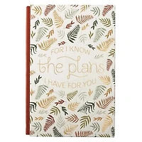 Large Hardcover Journal for I Know the Plans, Quarter Bound, Linen Spine