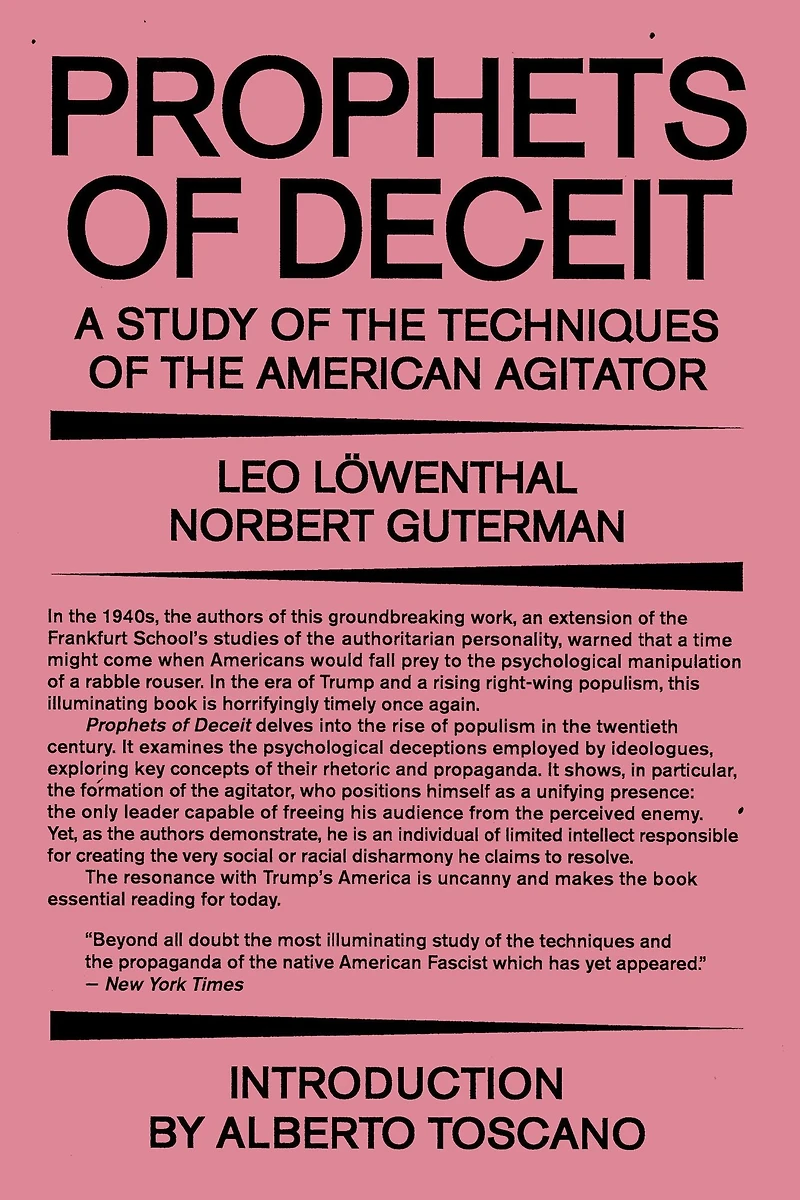 Prophets of Deceit: A Study the Techniques American Agitator
