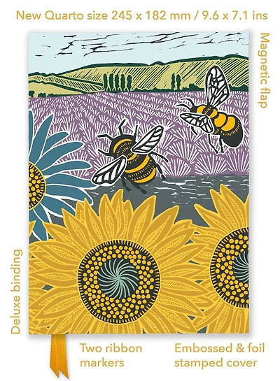 Kate Heiss: Sunflower Fields (Foiled Pocket Journal)
