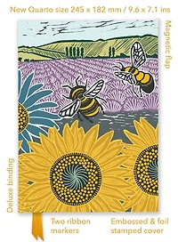 Kate Heiss: Sunflower Fields (Foiled Pocket Journal)