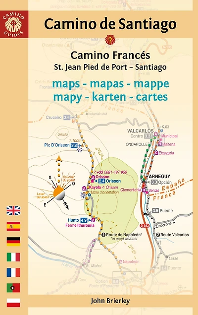 Camino de Santiago Maps (Camino Francés): St. Jean Pied de Port - Santiago de Compostela