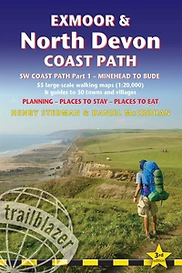 Exmoor & North Devon Coast Path: British Walking Guide: SW Coast Path Part 1 - Minehead to Bude: 55 Large-Scale Walking Maps (1:20,000) & Guides to 30 Towns & Villages - Planning, Places to Stay, Places to Eat