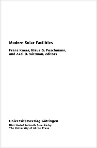 Modern Solar Facilities: Advanced Solar Science, Proceedings of a Workshop held at GAttingen, September 27-29, 2006