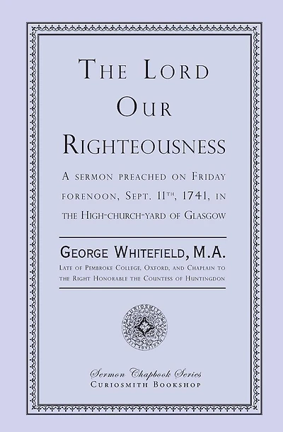 The Lord Our Righteousness