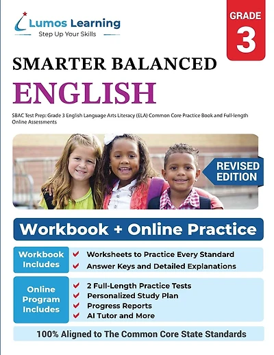 SBAC Test Prep: Grade English Language Arts Literacy (ELA) Common Core Practice Book and Full-length Online Assessments: Smarter Balanced Study Guide