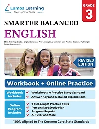 SBAC Test Prep: Grade English Language Arts Literacy (ELA) Common Core Practice Book and Full-length Online Assessments: Smarter Balanced Study Guide