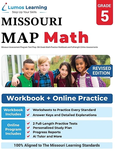 Missouri Assessment Program Test Prep: 5th Grade Math Practice Workbook and Full-length Online Assessments: MAP Study Guide