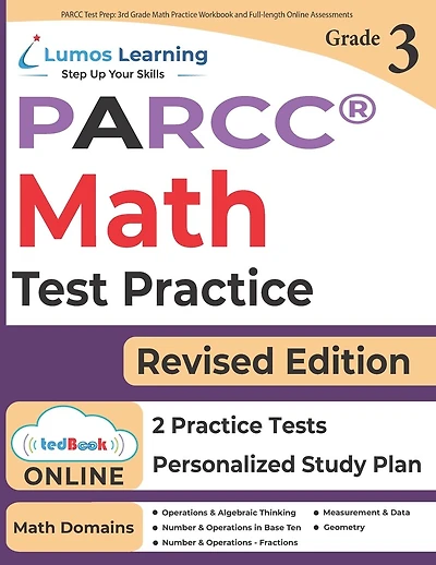 PARCC Test Prep: 3rd Grade Math Practice Workbook and Full-length Online Assessments: PARCC Study Guide