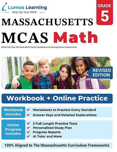 MCAS Test Prep: 5th Grade Math Practice Workbook and Full-length Online Assessments: Next Generation Massachusetts Comprehensive Assessment System Study Guide