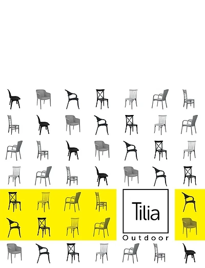 Tilia Outdoor: Chair; Armchair; Table; Sunbed; Table; Bases; Coffee Table; Bar Chair