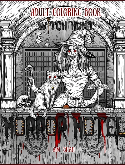 Adult Coloring Book Horror Hotel: Witch Hunt