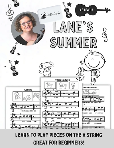 Lane's Summer: Learn to Play Violin with Notes on the A String!