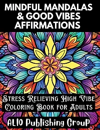 Mindful Mandalas and Good Vibes Affirmations: Stress Relieving High Vibe Coloring Book for Adults