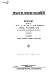 Fulfilling the promise to women veterans: hearing before the Committee on Veterans' Affairs