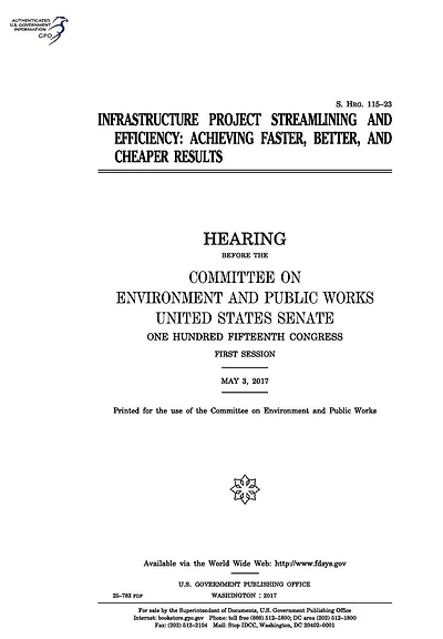 Infrastructure project streamlining and efficiency: achieving faster