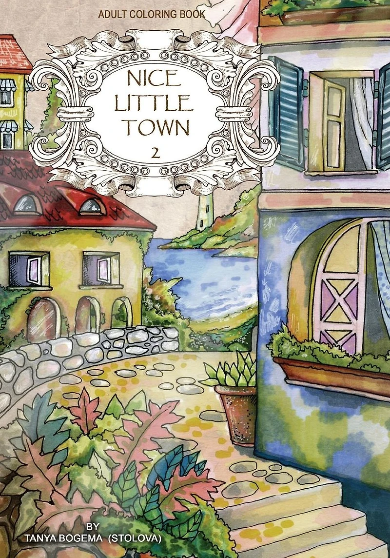 Adult coloring book: Nice Little Town