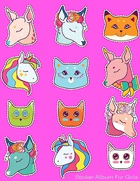 Sticker Album For Girls: 100 Plus Pages For PERMANENT Sticker Collection, Activity Book For Girls - 8.5 by 11