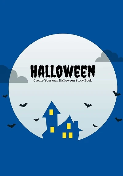 Halloween: Create Your Own Halloween Story Book, 100 Pages, Boo Blue