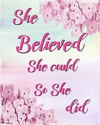 She Believed She Could So She Did: 2017-2018 Academic Planner Weekly And Monthly Calendar Schedule Organizer and Journal Notebook With Inspirational Quotes (Volume 2)