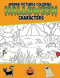 Hidden Pictures Coloring Halloween Characters: Hidden picture books for children