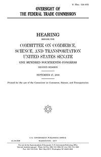 Oversight of the Federal Trade Commission