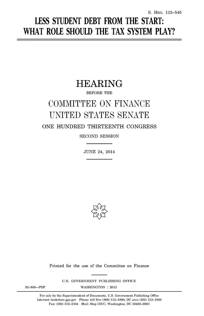 Less student debt from the start: what role should the tax system play?
