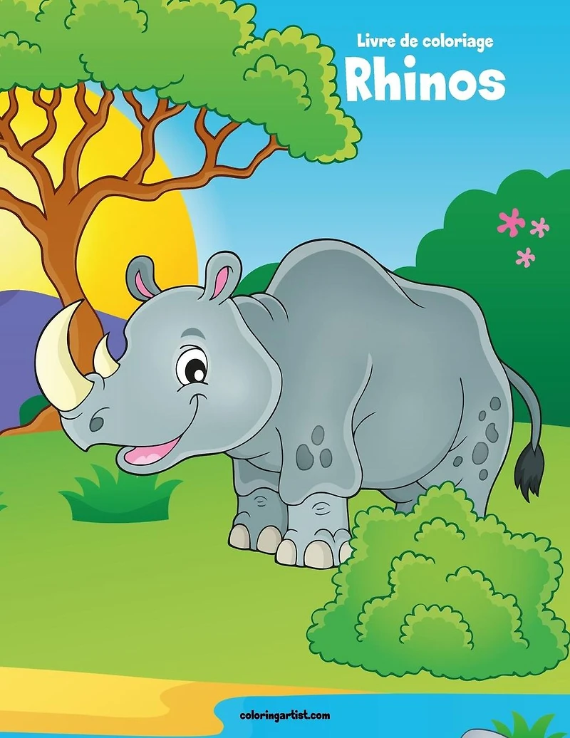 Livre de coloriage Rhinos 1
