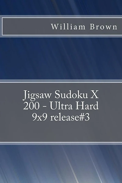 Jigsaw Sudoku X 200 - Ultra Hard 9x9 relese#3