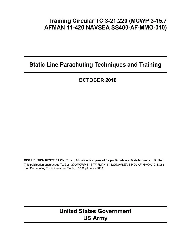 Training Circular TC 3-21.220 Static Line Parachuting Techniques and Training October 2018