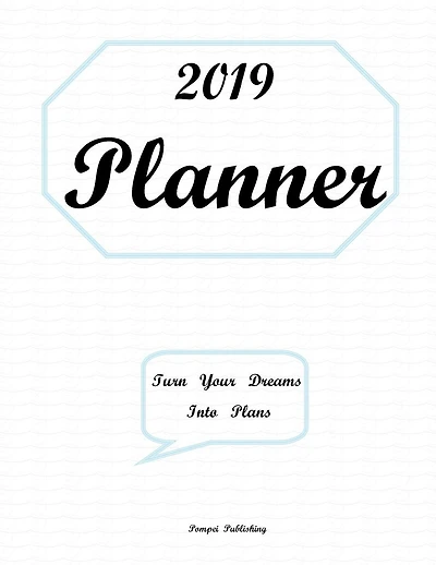 2019 PLANNER: 2019 planner is a 1 year planner with weekly & monthly lists and emoji stickers