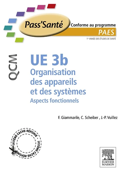 UE 3b - Organisation des appareils et des systèmes - QCM: Aspects fonctionnels