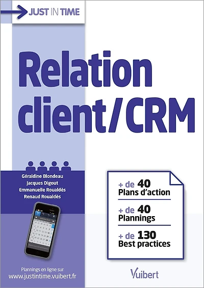 Relation client / CRM: + de 40 plans d'action + de 40 plannings + de 130 best practices