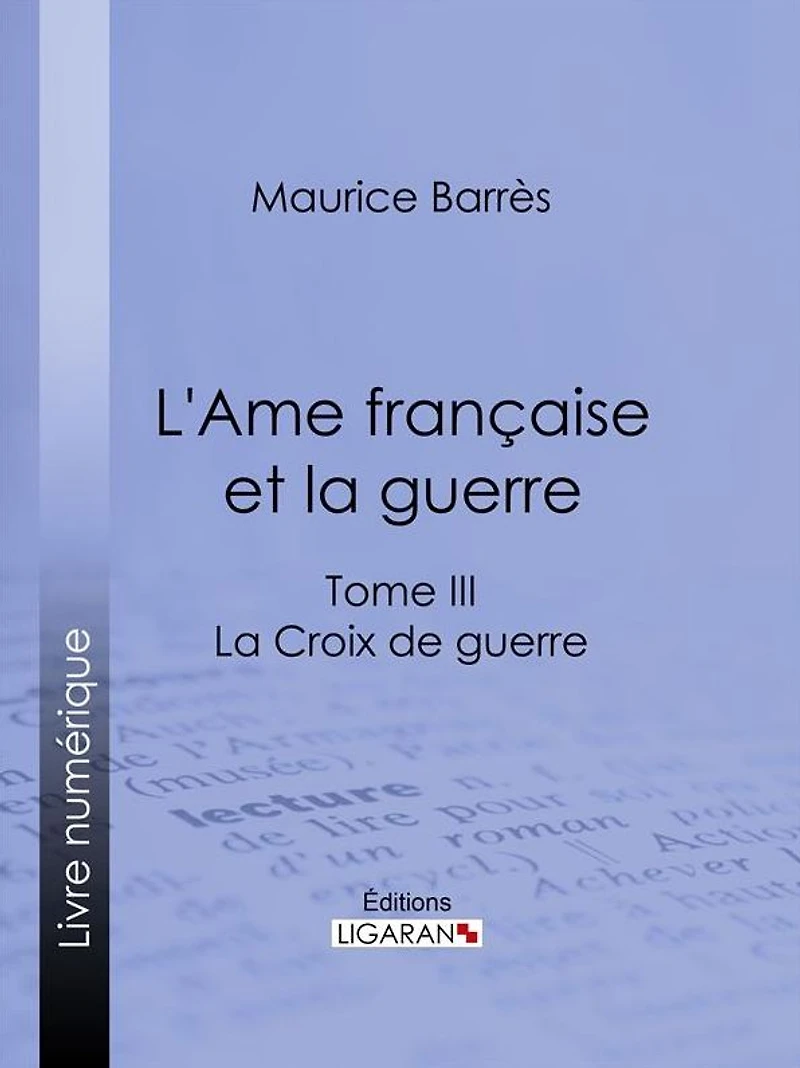 L'Ame française et la guerre: Tome III - La Croix de guerre