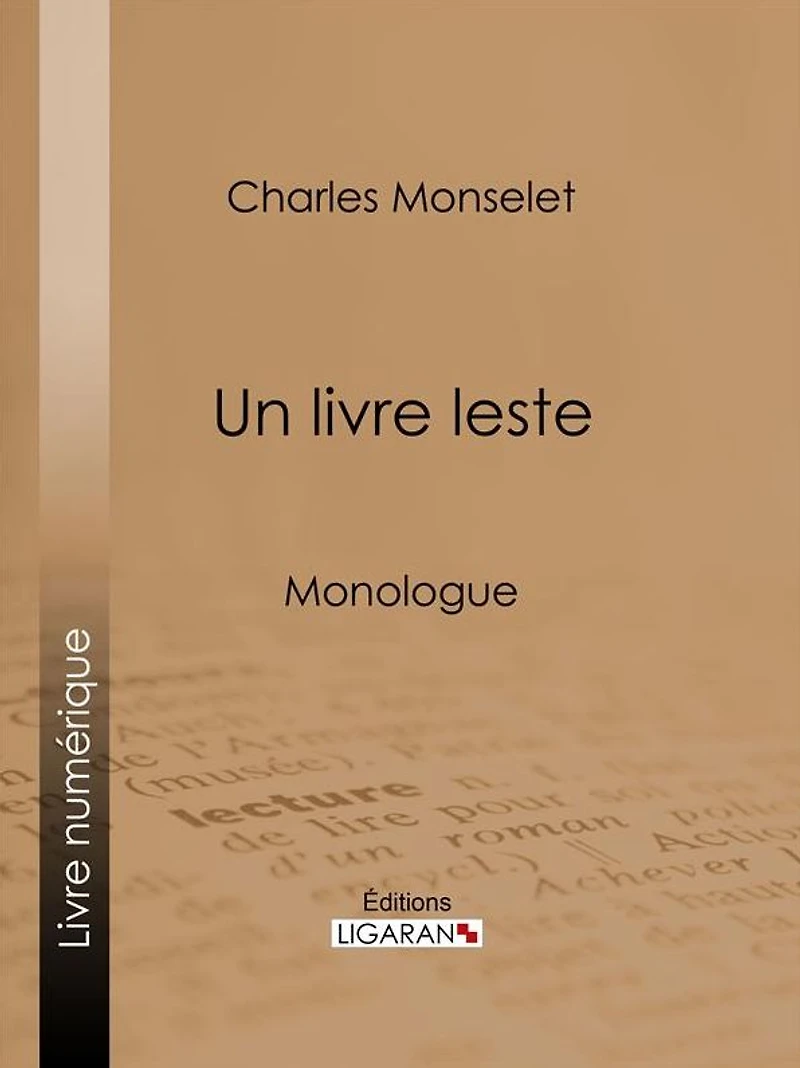 Un livre leste: Dialogue en deux scènes