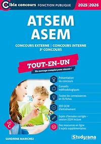 ATSEM - ASEM : Concours externe - Concours interne - 3e concours - Tout-en-un - Catégorie C - Con...
