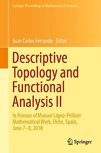 Descriptive Topology and Functional Analysis II: Honour of Manuel López-Pellicer Mathematical Work, Elche, Spain, June 7-8, 2018