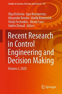 Recent Research Control Engineering and Decision Making: Volume 2, 2020