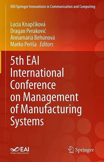5th EAI International Conference on Management of Manufacturing Systems