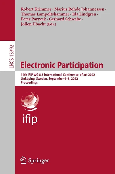 Electronic Participation: 14th IFIP WG 8.5 International Conference, ePart 2022, Linköping, Sweden, September 6-8, Proceedings
