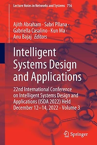 Intelligent Systems Design and Applications: 22nd International Conference on Applications (ISDA 2022) Held December 12-14, 2022 - Volume 3