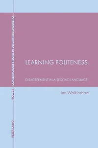 Learning Politeness: Disagreement in a Second Language