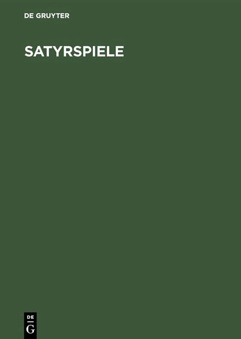 Satyrspiele: Bilder griechischer Vasen
