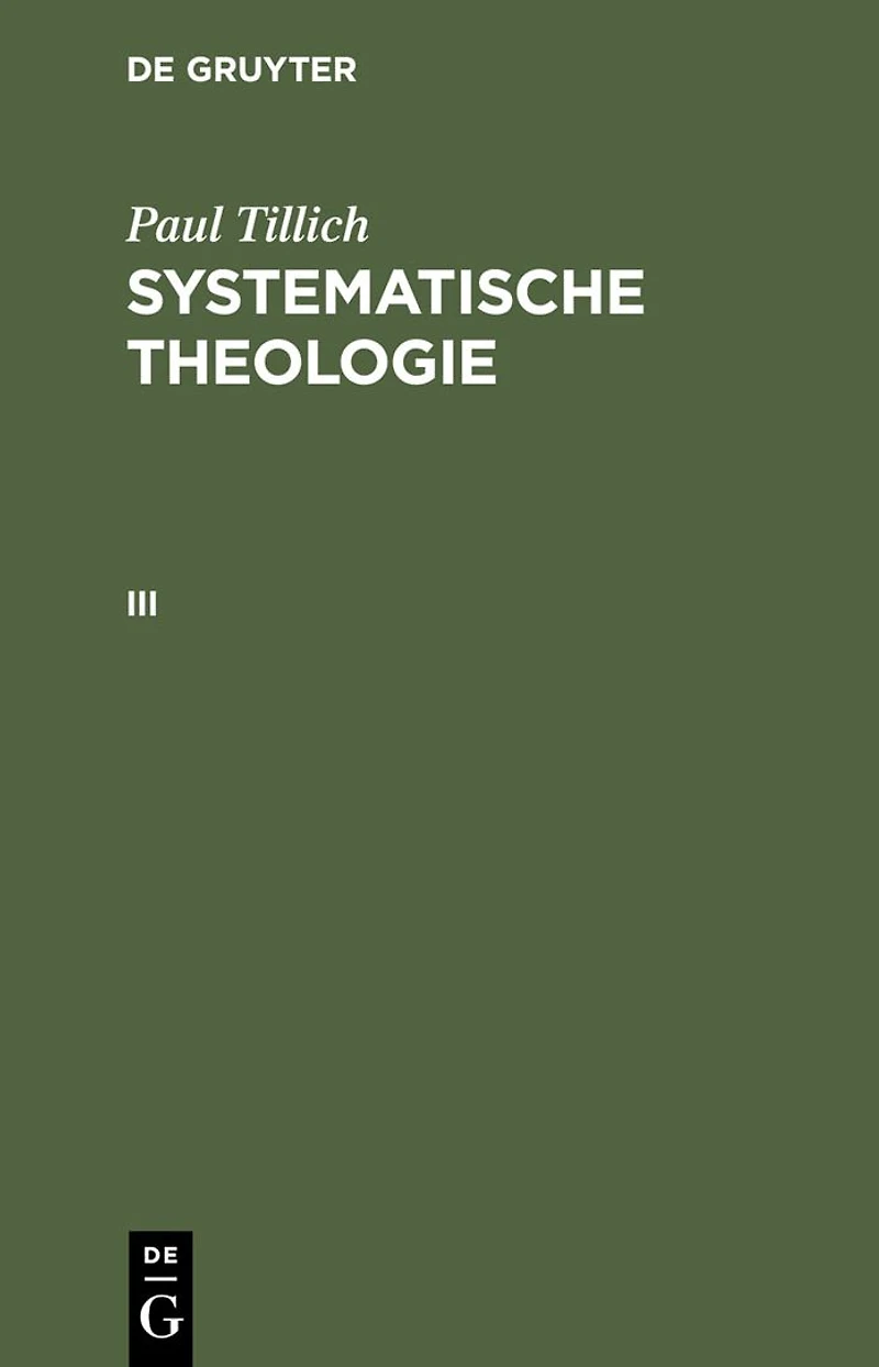 Systematische Theologie III