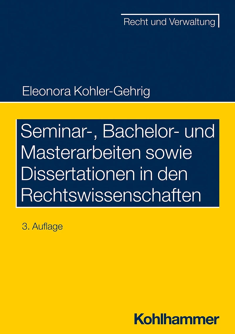 Seminar-, Bachelor- und Masterarbeiten sowie Dissertationen den Rechtswissenschaften