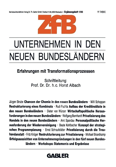 Unternehmen in den neuen Bundesländern: Erfahrungen mit Transformationsprozessen