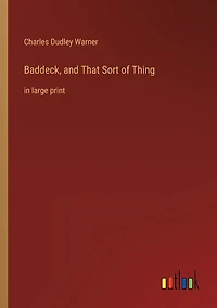 Baddeck, and That Sort of Thing: large print