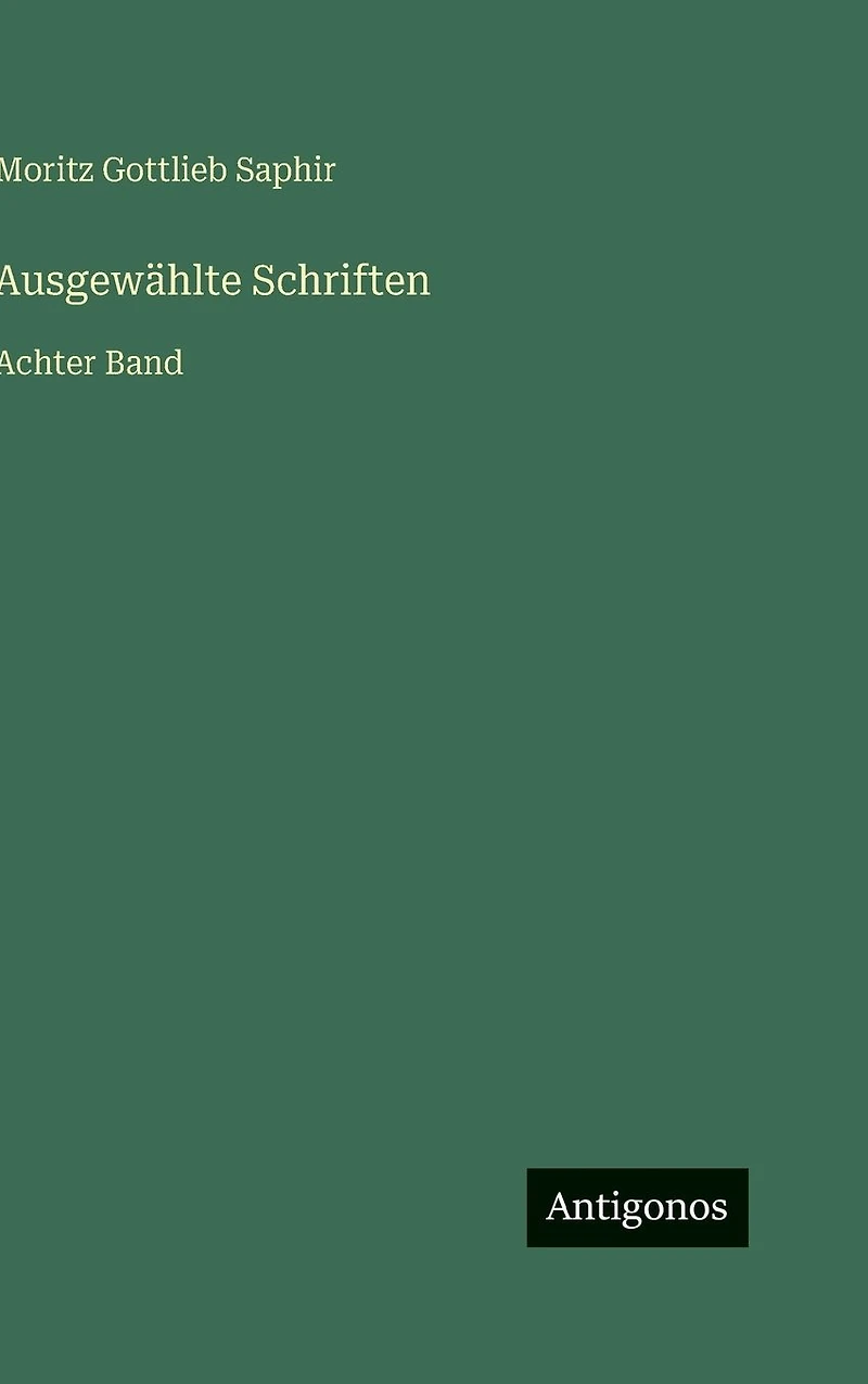 Ausgew�hlte Schriften: Achter Band