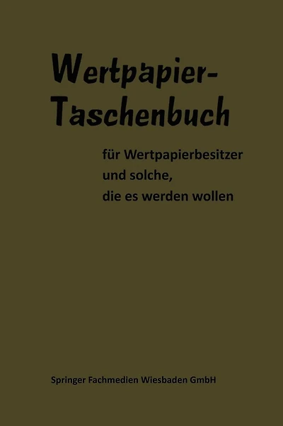 Wertpapier Taschenbuch